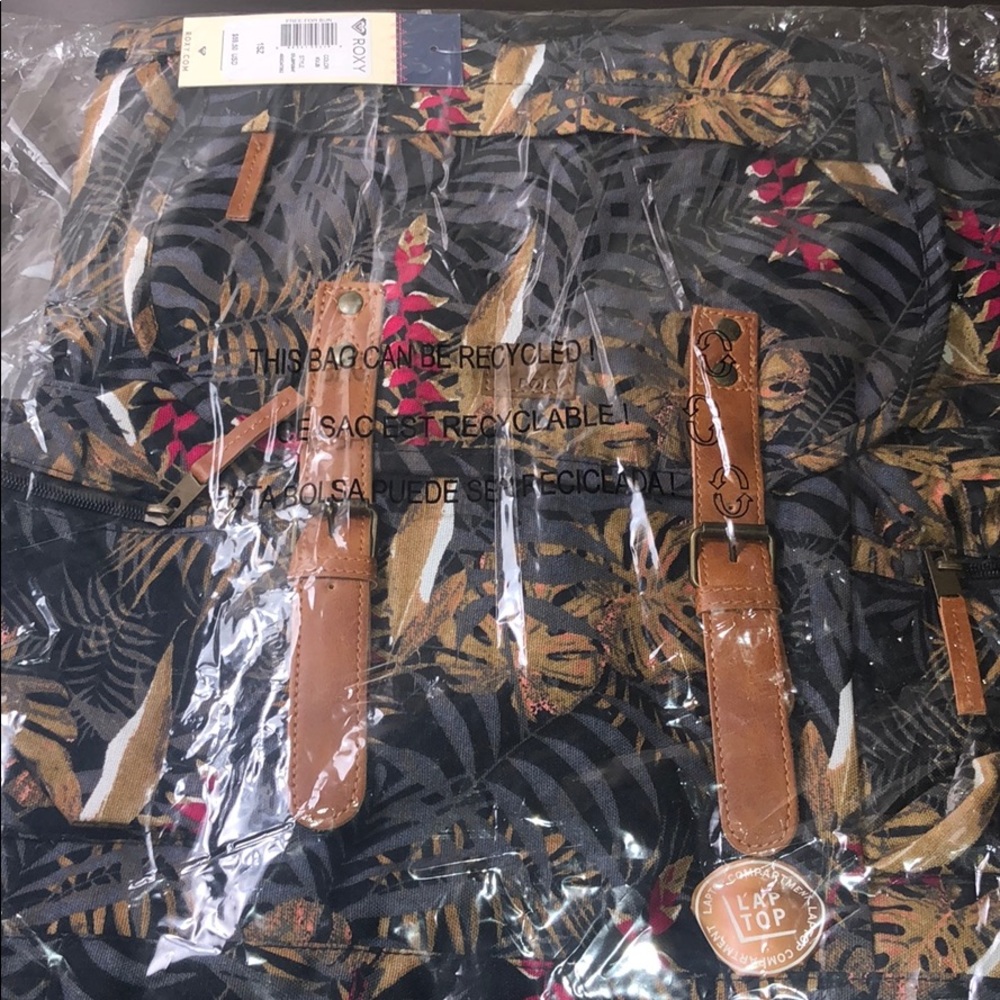 🆕Roxy Free For Sun Anthracite Jungly Flowers - Picture 5 of 8